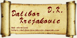 Dalibor Krejaković vizit kartica